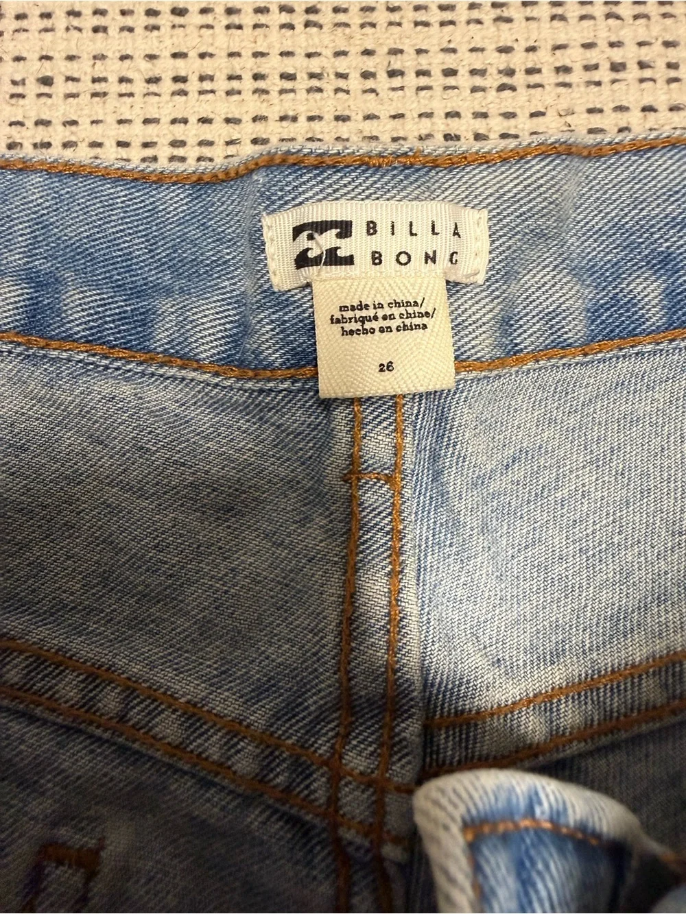 🔥🔥5/$25! Billabong Light Blue Distressed Denim Cuffed Short Shorts